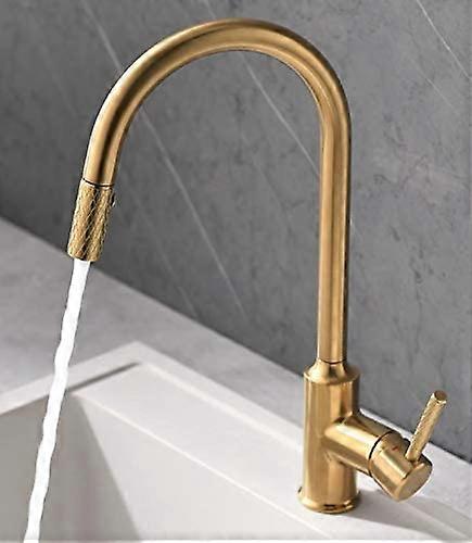 Gold Kitchen Sink Mixer Tap - Single Lever Tap