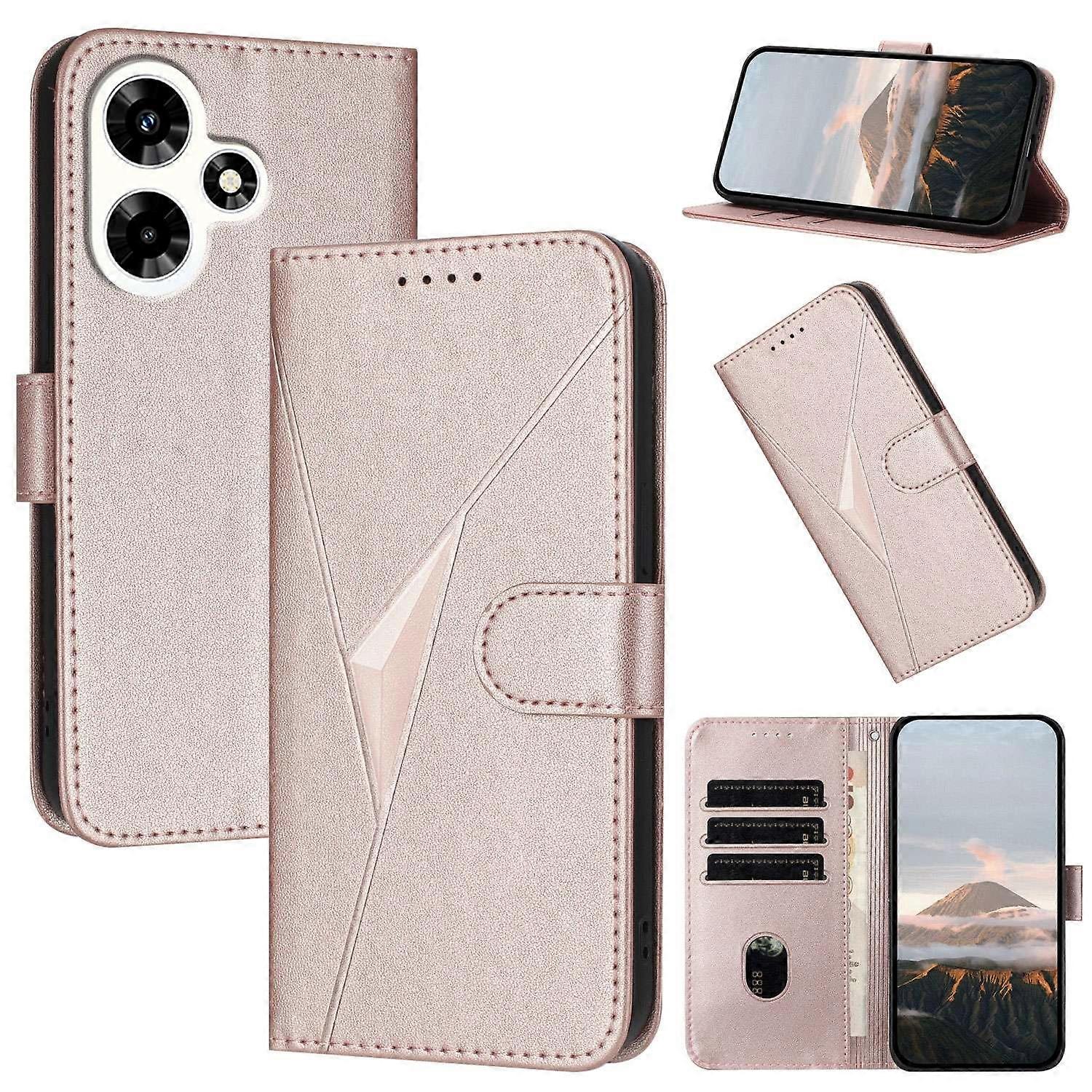 Triangle Pattern PU Case For Infinix Hot 30i