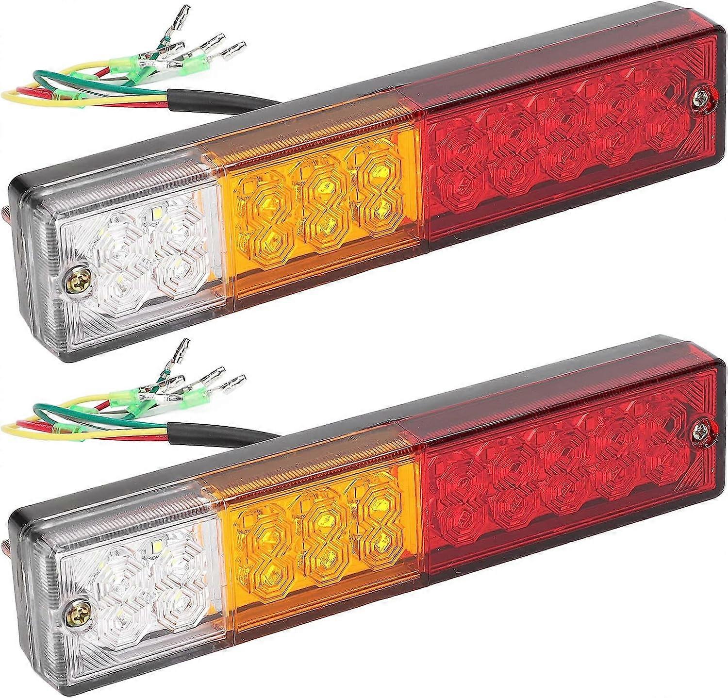 Side Marker Light, Pair 12V 20LEDs Rectangular Trailer Tail Lamp Waterproof Rear Side Marker Light for RV Truck Camper2pcs)
