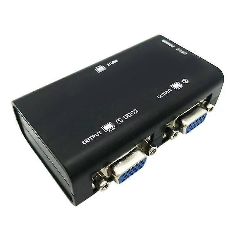 1 PC to 2 Monitor 2 Port VGA SVGA Video LCD Splitter Box Adapter for PC LCD TV