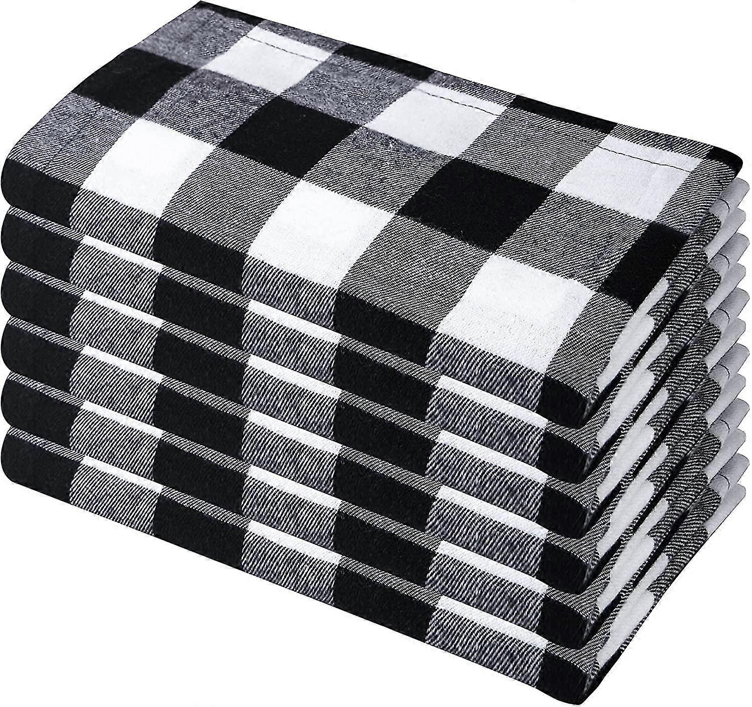 20 x 20 Buffalo Plaid Serviettes Ensemble De 6, Coton Buffalo Check Serviettes