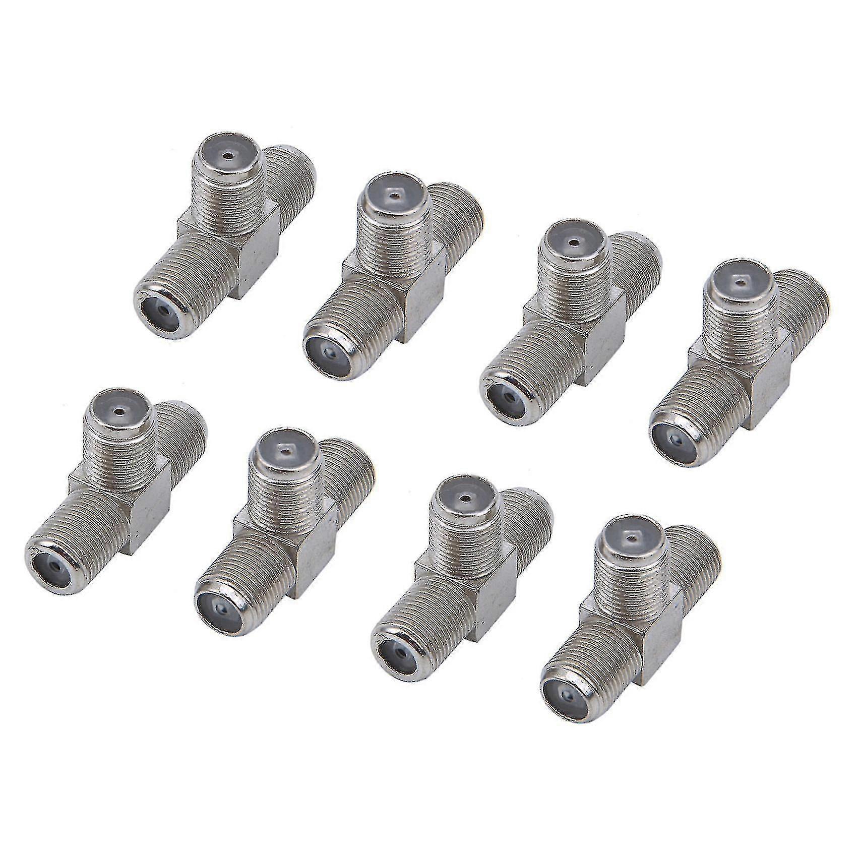 8 Pcs 2-way F-type Combiner Tv Coaxial Connectors Rf Adapters Joiners PXCL