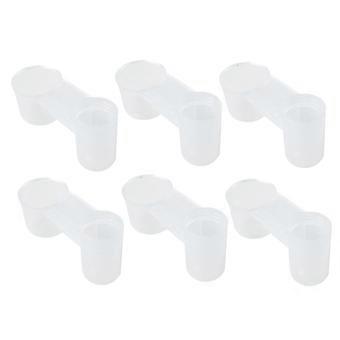 10pcs Birds Water Deflector Double Ports Waterer Creative Bird Drinker Feeding Supplies for Pigeon Parrot