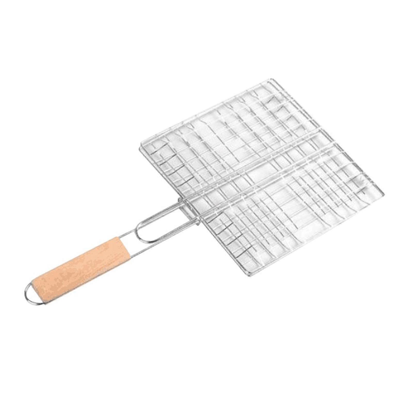 Foldable Barbecue Grilling Basket Grill BBQ Net Steak Meat Fish Vegetable
