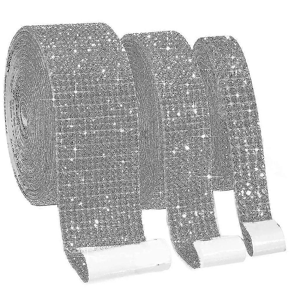 3roll Rhinestone Ribbon Self-adhesive Row Drill Diy Paste Drill