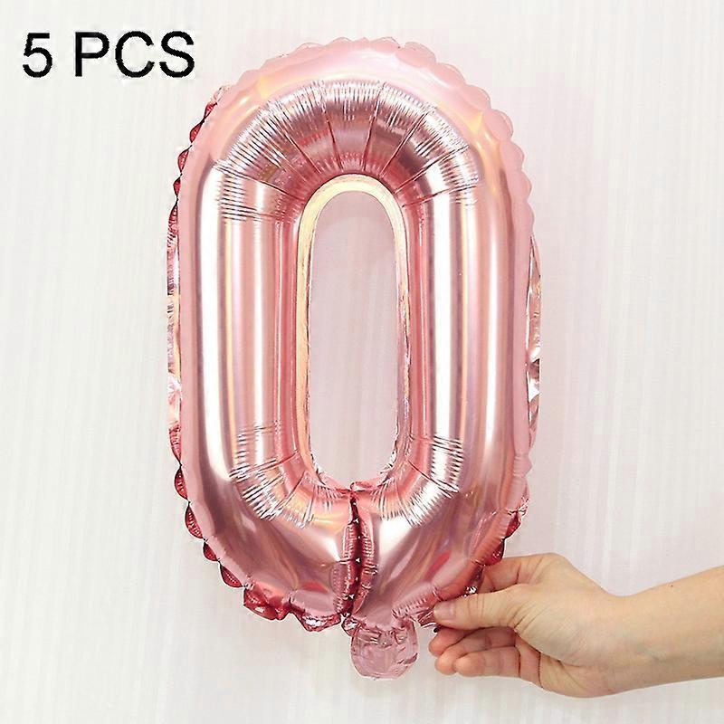 5 PCS 16 Inch Number Foil Balloons
