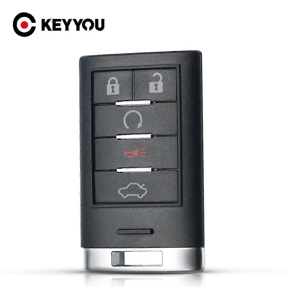 Ersatz 5 Tasten Smart Remote Key Shell für Cadillac CTS XTS DTS SRX 2013-2014 ATS Escalade GMC Keyless Entry Key