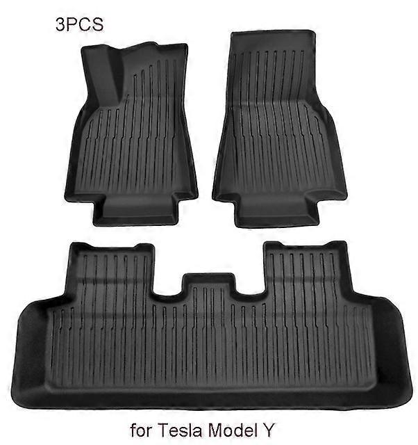 3D-auton lattiamatot Tesla Model 3:lle 2021 2023 Y X S TPR Vedenpitävä kokojalkatyyny kumimatot Sisätilojen autotarvikkeet