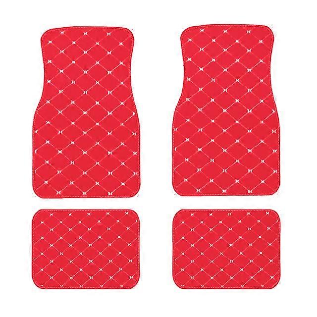 4pcs Universal Leather Car Floor Mats For Chevrolet Sonic Trax Spark All Years Auto Foot Pads Interior AccessoriesMotor Vehicle Carpet & Upholstery