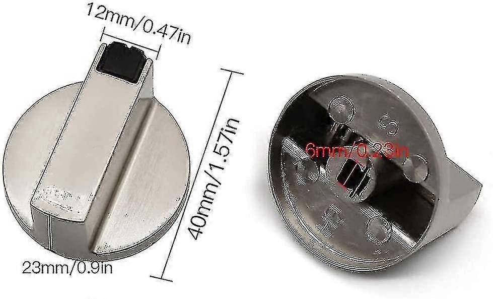 مقبض طباخ الغاز - طقم من 4 فرن معدني 6 مم ومقابض التحكم في الطباخ