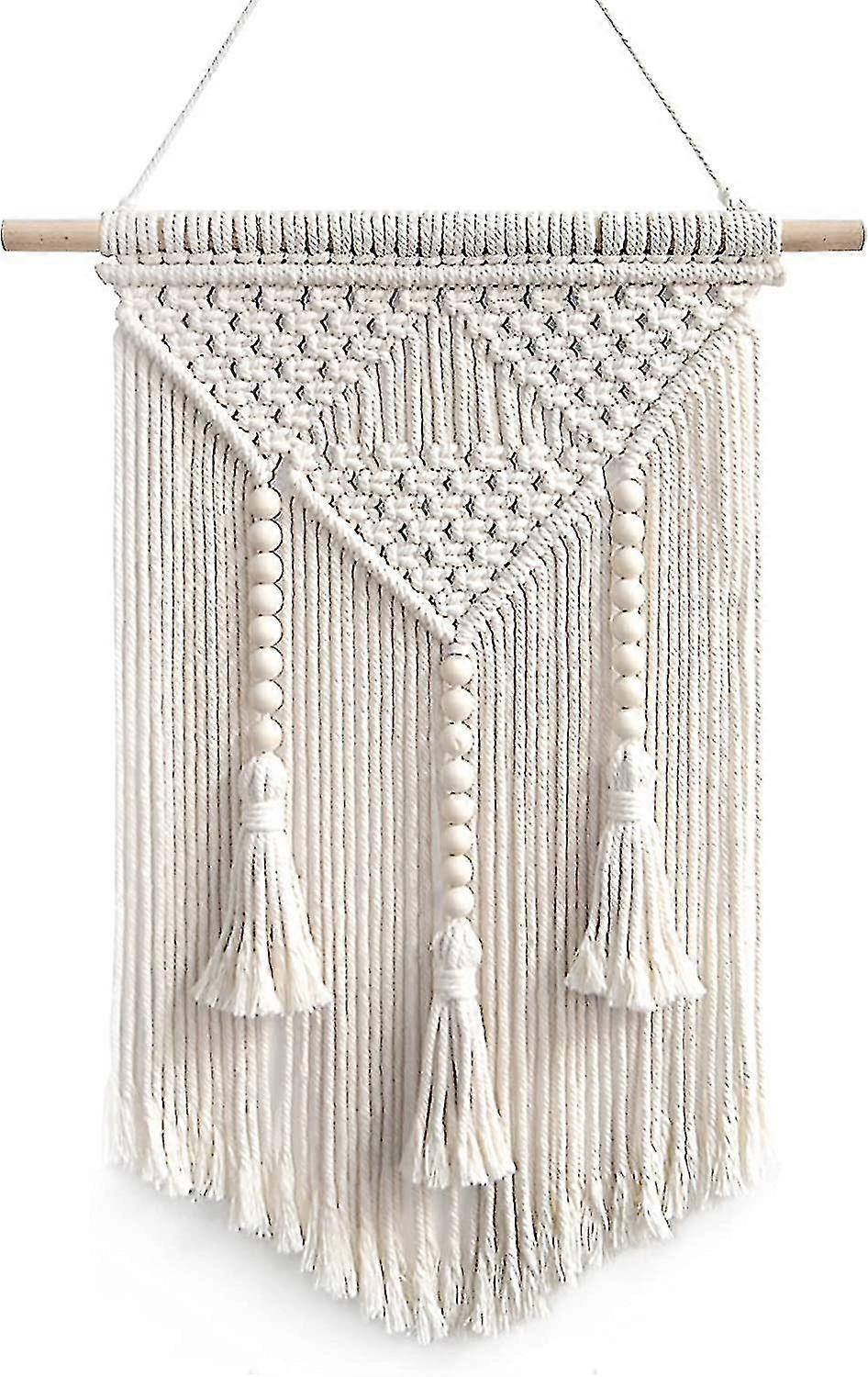 Macrame Wall Hanging Boho Wall Decor For Home Decor (ivory)