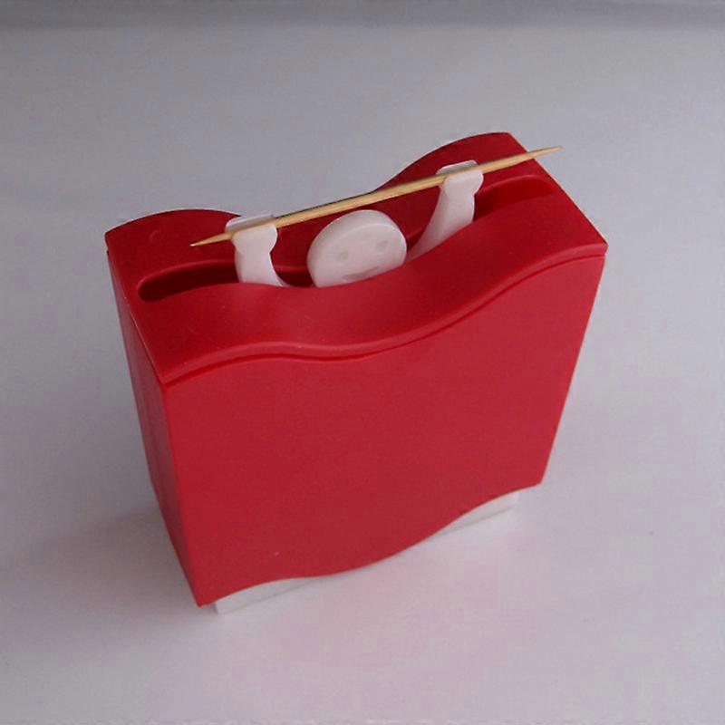 Red Toothpick Holder Pick Toothpick Dispenser. Thanks to a simple movement of the base