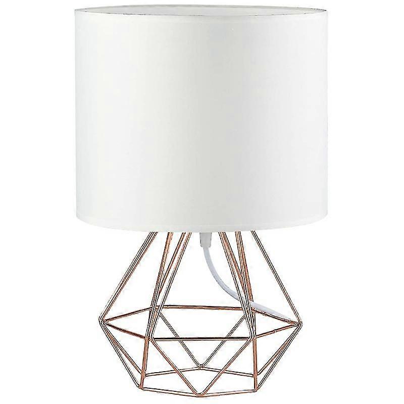 Decorative Retro Geometric Table Lamp Drum Shade Eu Plug