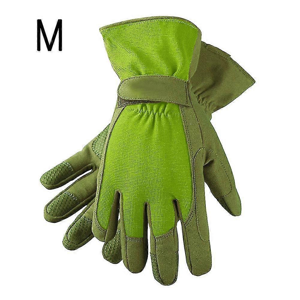 Green 1 Pair Of Women's Gardening Gloves, Thorn And Puncture Rose Protection Hand Guards(M)