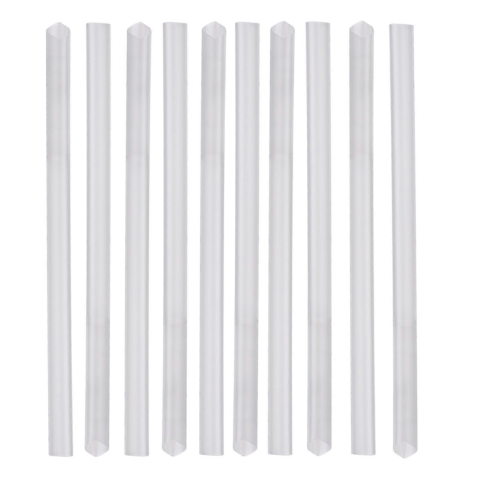 500pcs Clear Jumbo Straw Plastic Drinking Straws Smoothies Milkshake Cocktail
