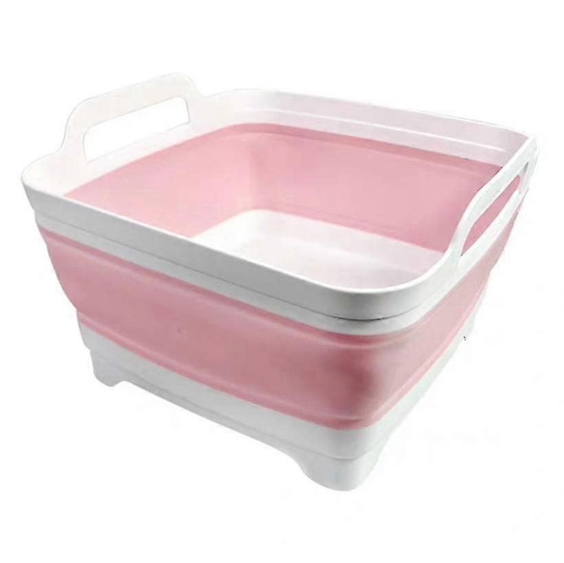 Foldable Camping Bowl For Camping Kitchen, Folding Basket Gray-white (d-583-a)