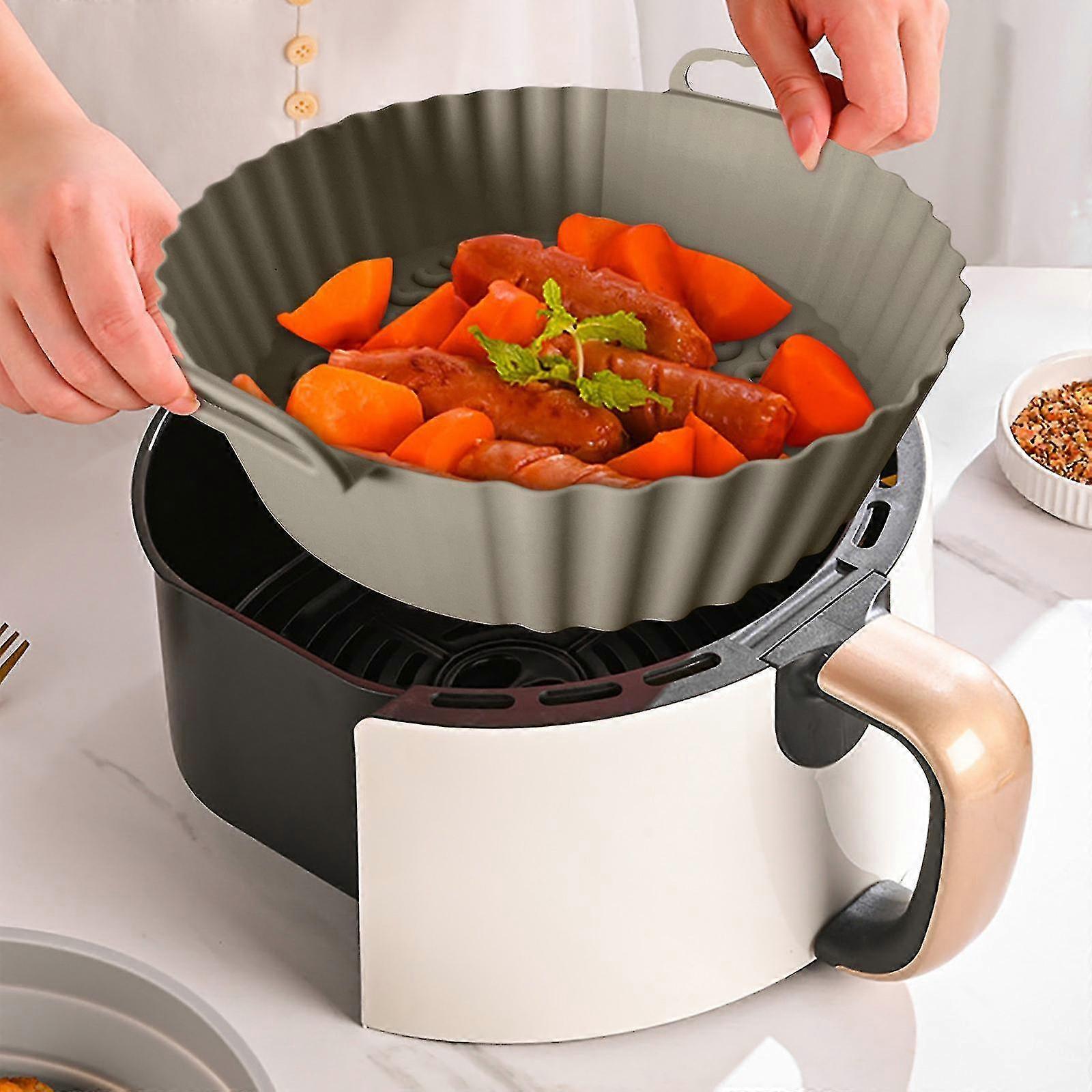 friteuse à air réutilisable Plaque de cuisson en silicone Friteuse à air Coussin en silicone Friteuse à air doublée 7,5 pouces-MXBC