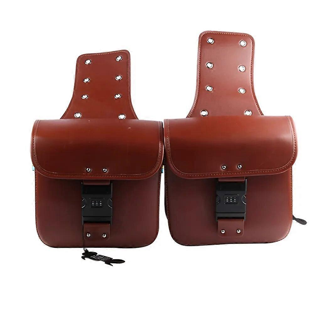 Για Yamaha V-Star XV XVS Virago 250 650 950 1300 Δερμάτινη τσάντα σέλας μοτοσυκλέτας Πλαϊνό εργαλείο Τσάντες αποσκευών Τσάντες σέλας Θήκη αποθήκευσης