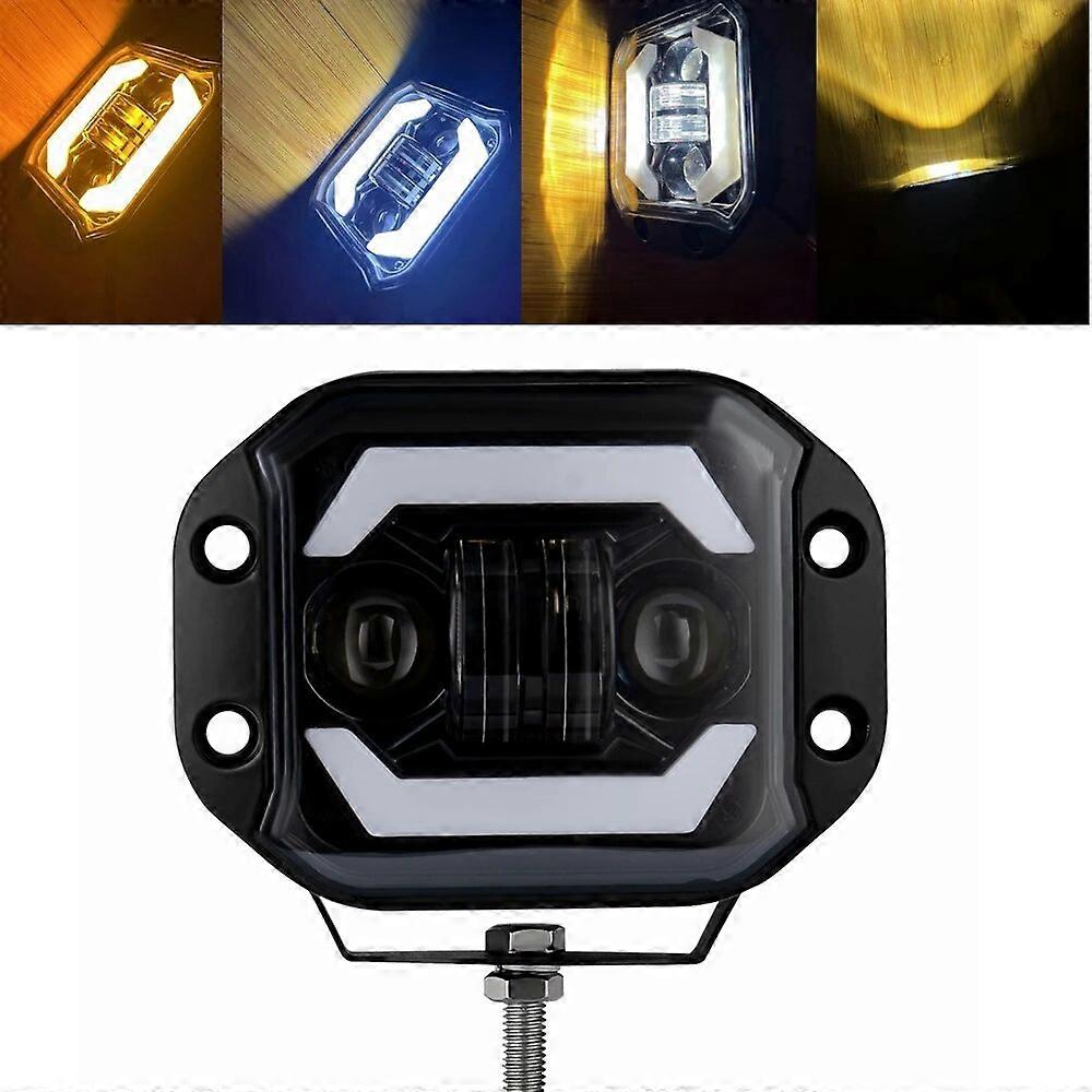 5" Inch Spotlight Flush Mount LED Work Light Bar H4 Off Road 4X4 Headlight Atv Niva Lada JK TJ Car 12V 24V LED Driving Fog Lamp