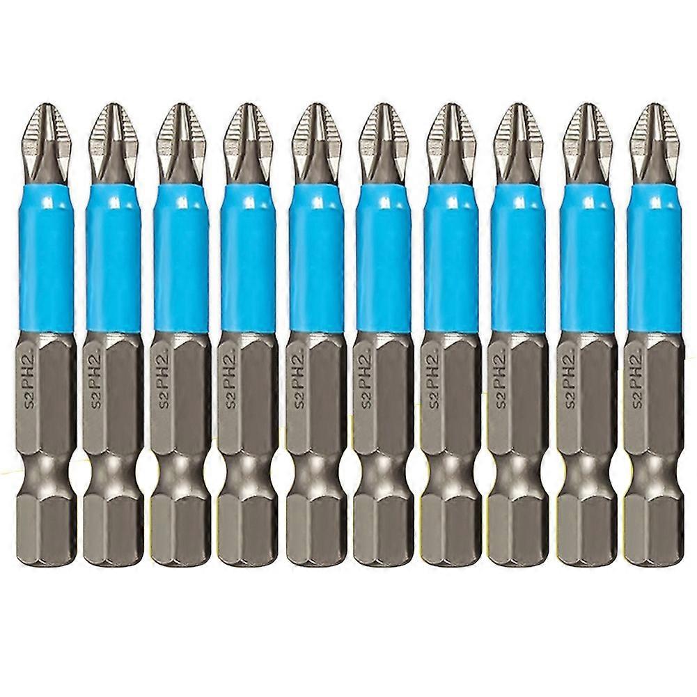 10Pcs Anti Slip Electric PH2 Phillips Cross Head Screwdriver Bits Hand Tools