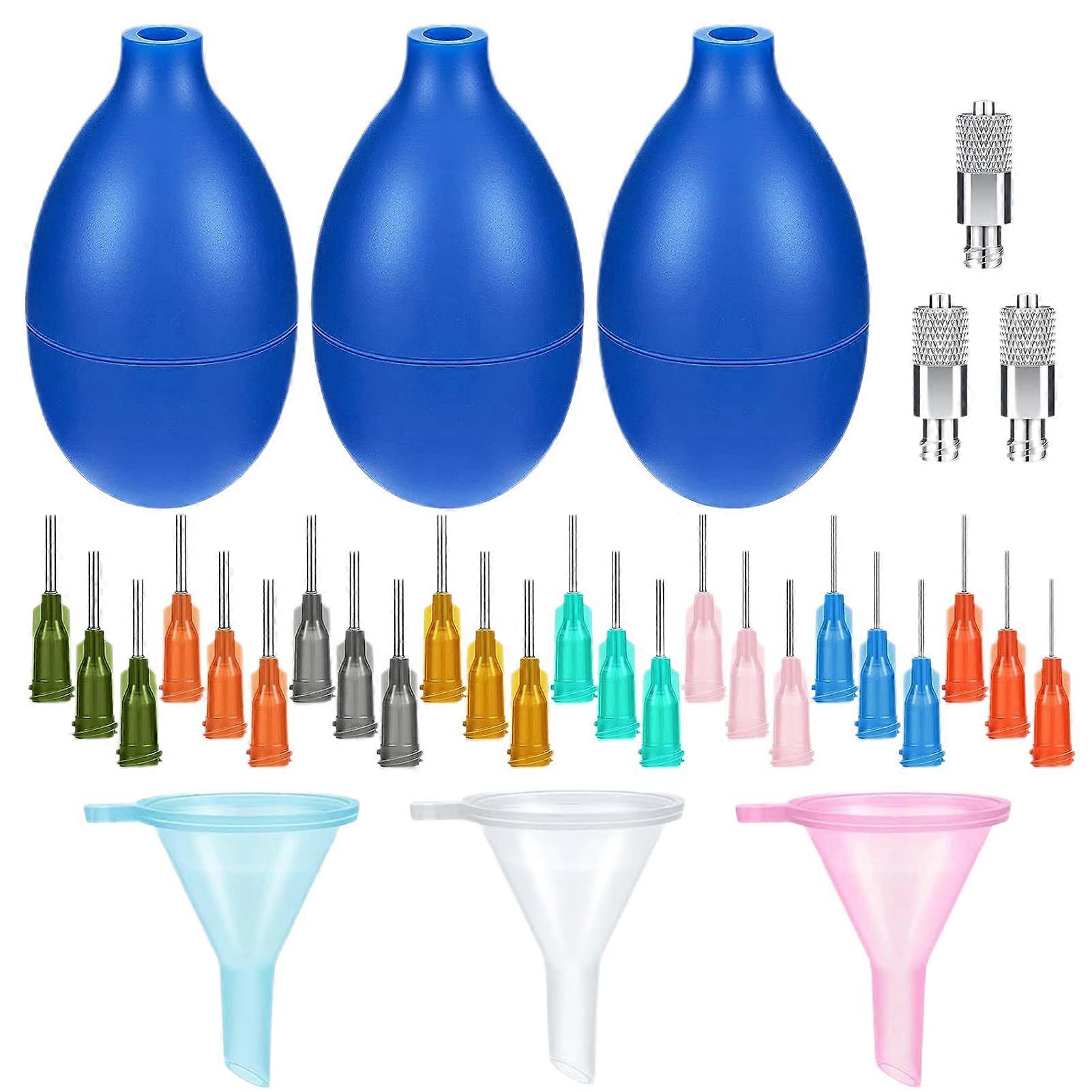 1 Set Pottery Smear Bottle Convenient Filling Versatile Needles Easy Squeeze Pottery Glaze Precision Tip Applicator Bottle Set Jikaixiang