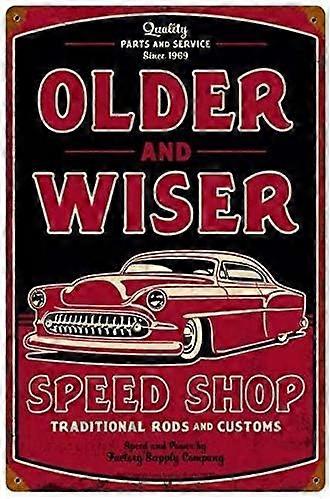 ブリキの看板ビンテージシックなアートデコレーションポスターホットロッドドラッグレースカードラッグスターストアバーホームカフェファームガレージまたはクラブ12 "X 8"