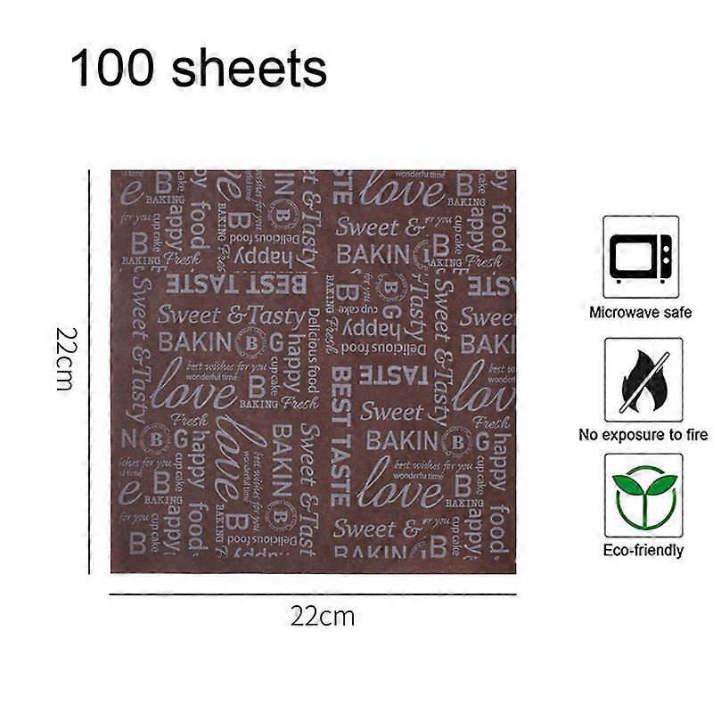 100 Sheets Baking Greaseproof Paper Dry Waxed Deli Paper Liners Picnic Food Party Wrapping Bread Greaseproof Wrap Tissue Paper