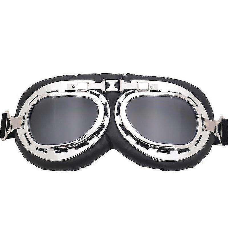 Universal Chrome Lenses Motorcycle Helmet Goggles