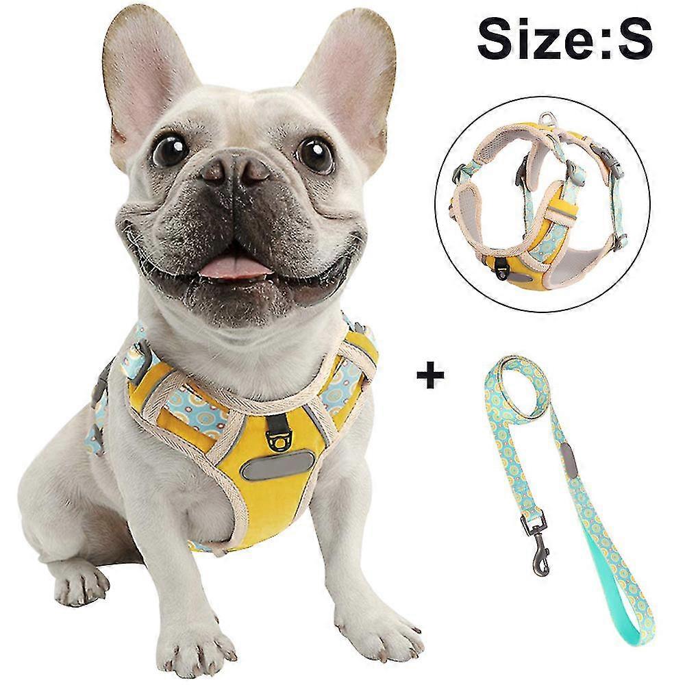 Dog Harness, No-pull Breathable Soft Mesh Puppy Vest Harness Reflective Adjustable Pet Harnesses For Small Medium Dogs And Cats - Outdoor Easy Control