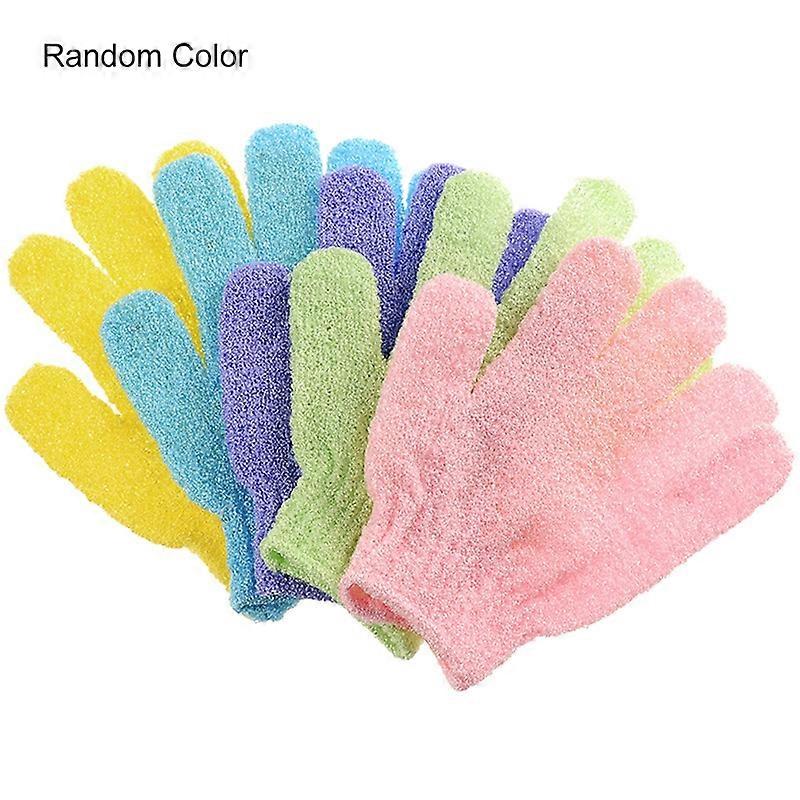 צבע אחיד כפפות רחצה למקלחת פילינג לעור ספא עיסוי גומי גוף JIKAIX