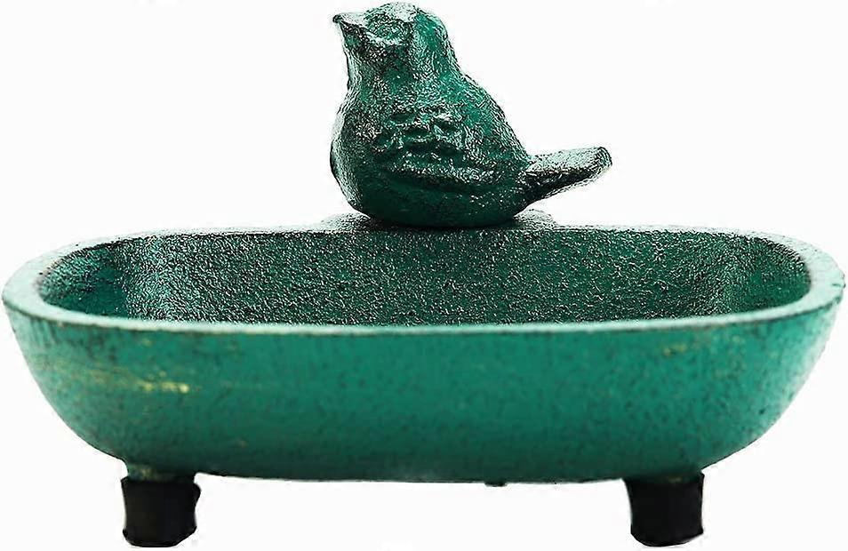 Solid støpejerns såpeskål - 12,8 10 7,2 cm - Antikk / retrogrønn stil