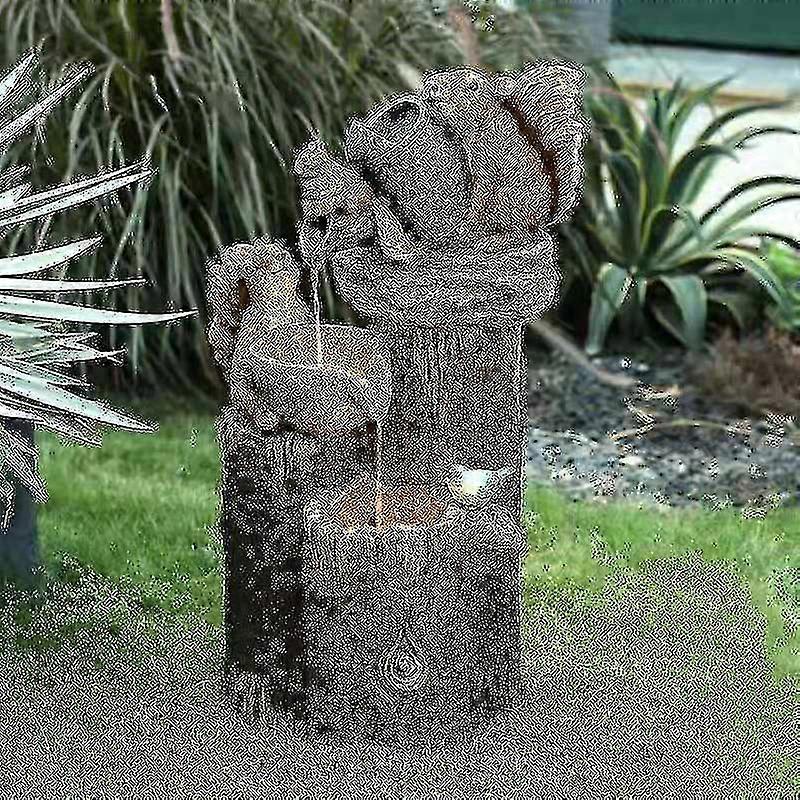 Resin Duck Water Fountain Statue Animal Model Ornamental Multi-color Freestanding Garden For Yard Decor Cascading Squirrel (3-c-6) Xinda