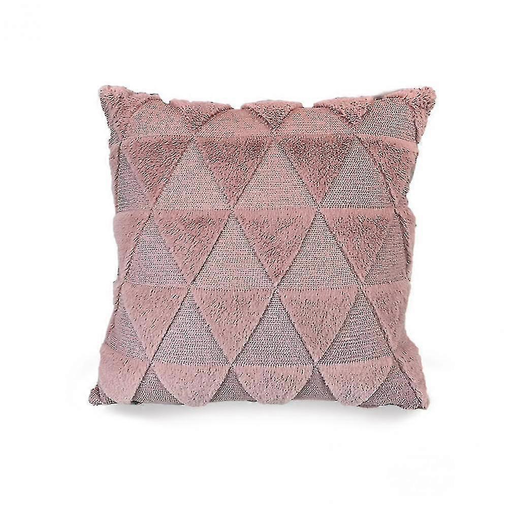 (Brown)Traingle Plush Hug Pillowcase