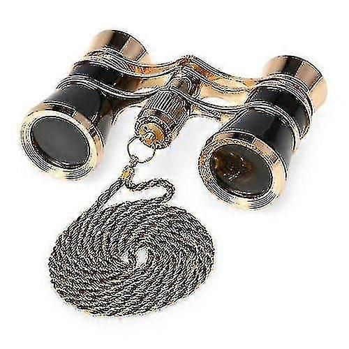 3x25 Opera Glasses Retro Metal Mini Binoculars