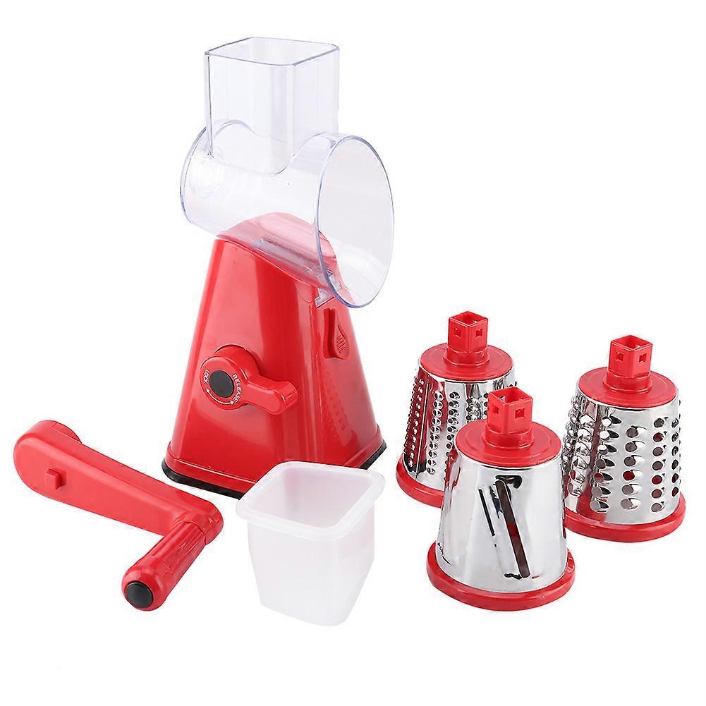 Multi-functional Hand Operated Fruit Vegetable Cutter with Round Graters Kitchen Chopping Tool