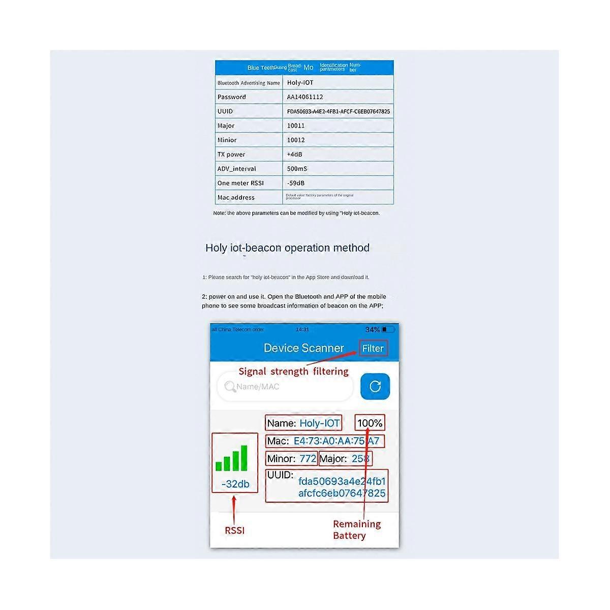 1Pcs NRF51822 Bluetooth Beacon Tag Eddystone Ibeacon Ble4.2 Module Locator Beacon, White
