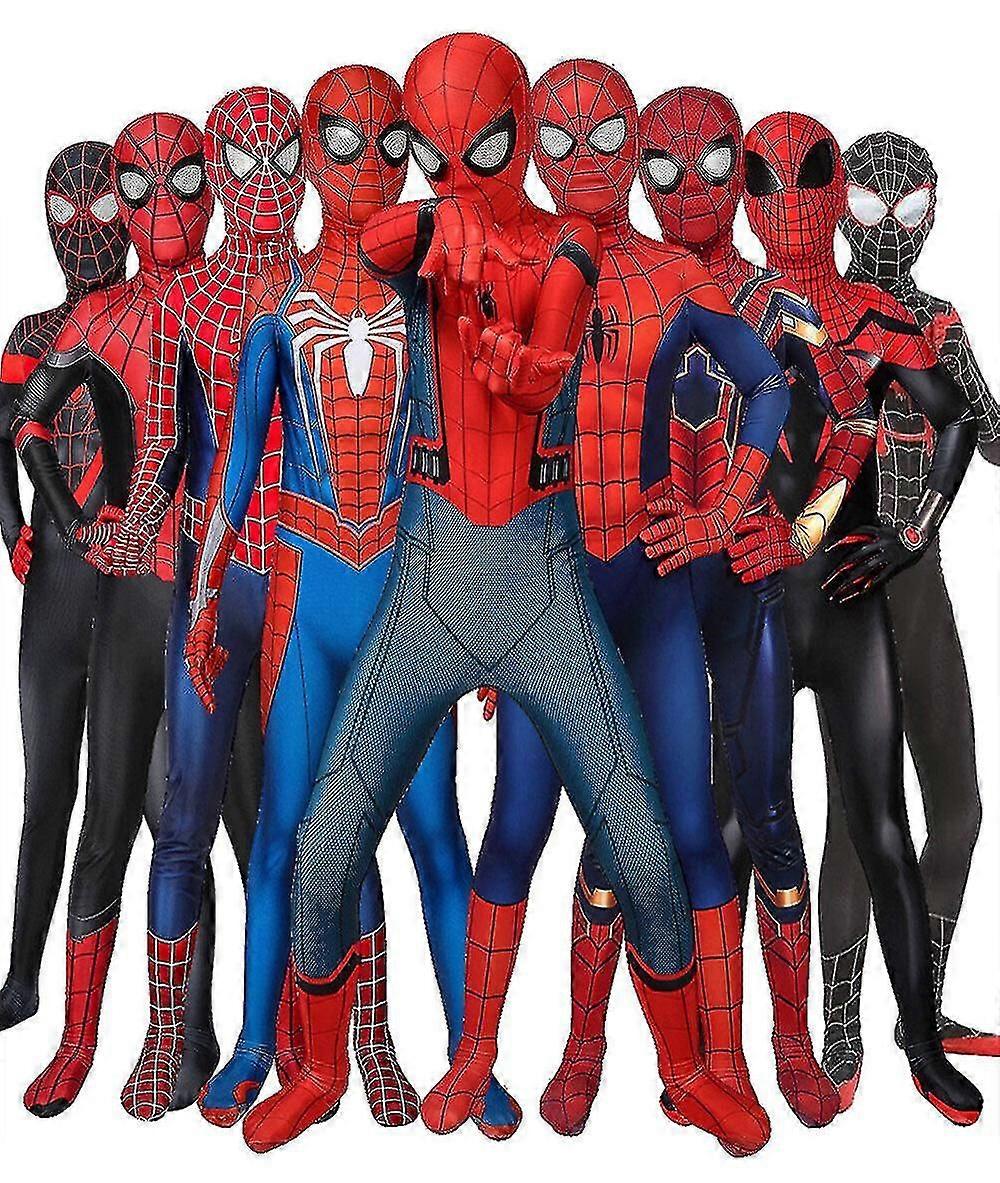 スパイダーマンスーツコスプレコスチュームフィット大人のハロウィーンパーティー服ボリス