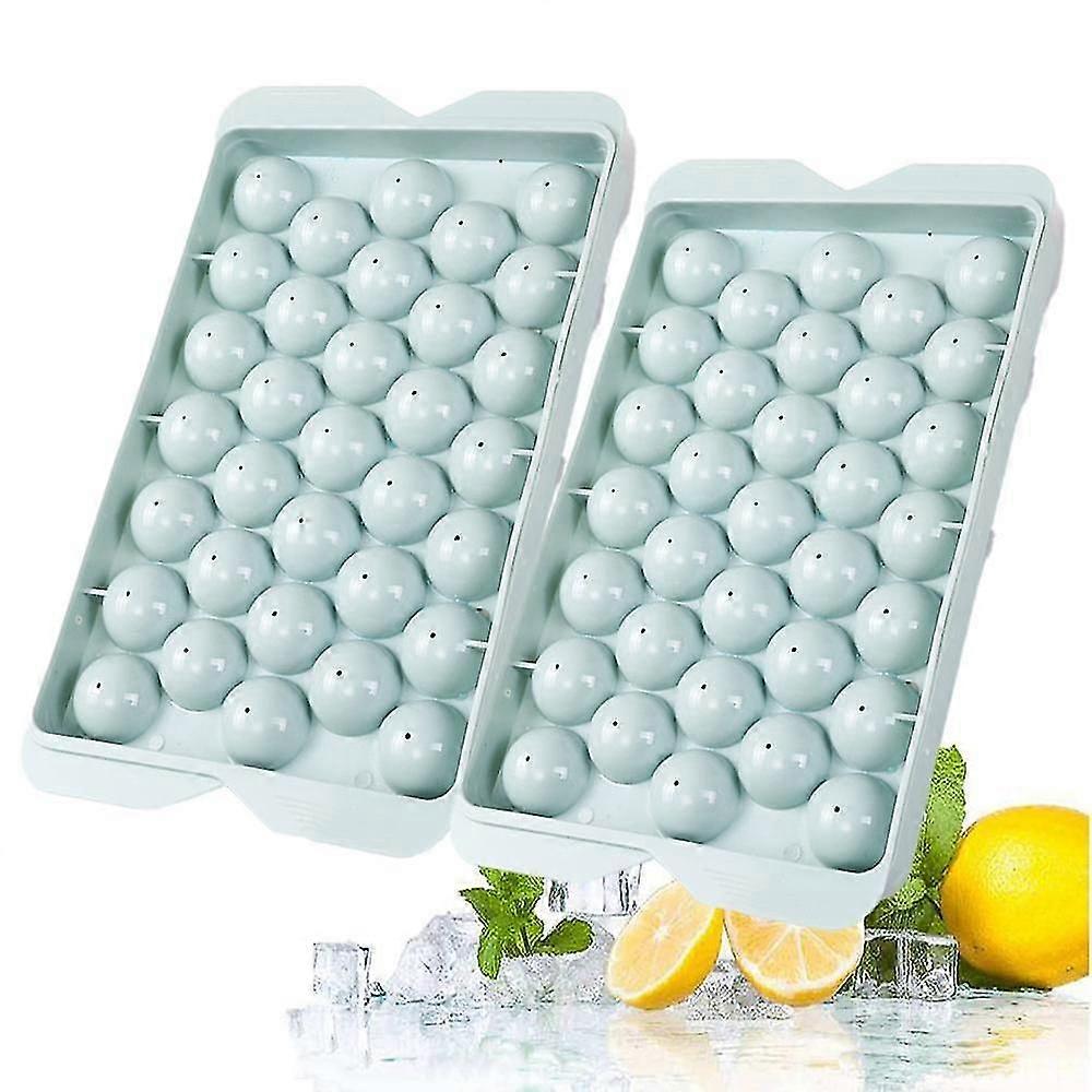 Round Ice Cube Trays With Lid, Mini Round Ice Ball Tray For Freezer, 3 Pack Ice Tray Mold Making