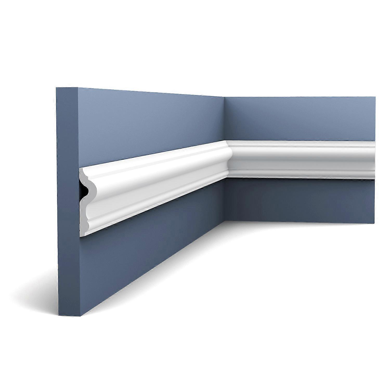 Orac Decor 1 x Panel moulding PX202 AXXENT 200 cm x 2 cm x 7,5 cm white Duropolymer® pre-primed lightweight, dimensionally stable, shockproof