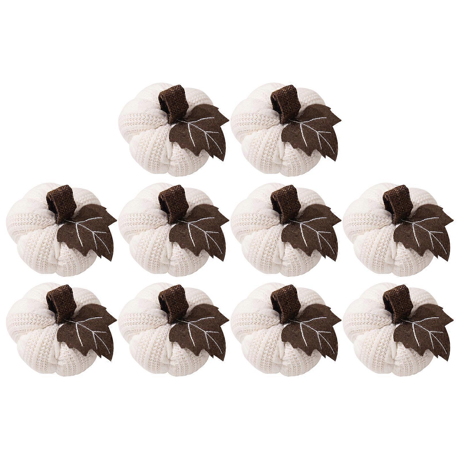 عيد الشكر حزب الديكور الحياكة اليقطين مجموعة من 10 ديكورات الخريف مهرجان تمثال اليقطين المزارع زخرفة المنزل الأبيض