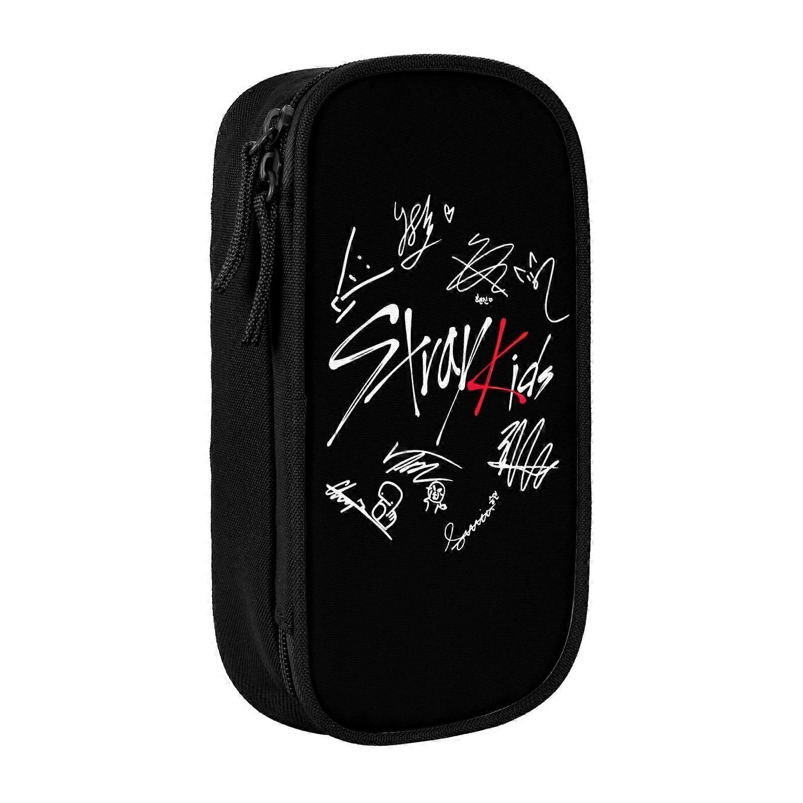 i1391 KPOPストレイキッズペンケース、多目的ペンケース、大容量耐久性のあるペンシルポーチ収納ペンバッグオーガナイザー文房具wtBD4771