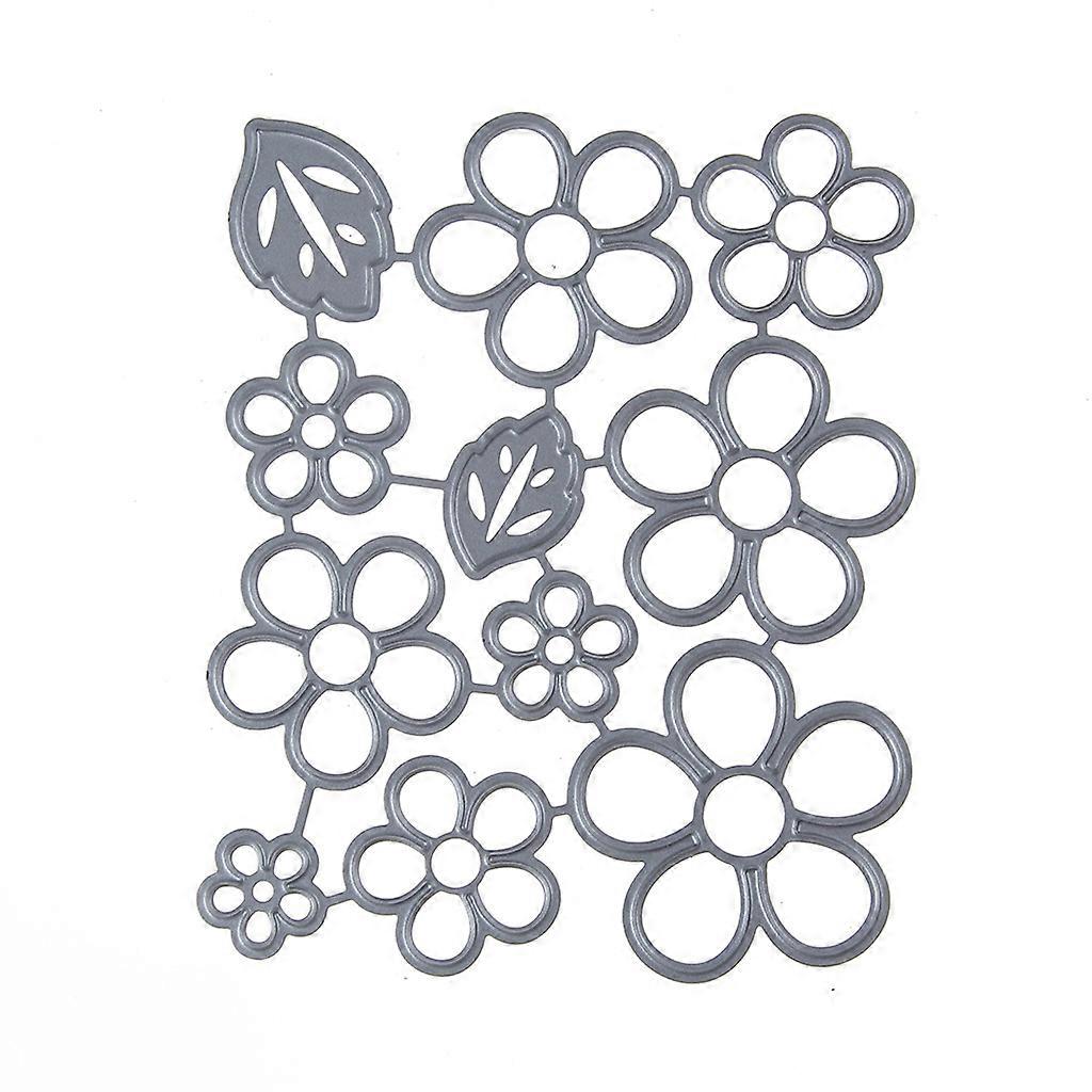 Πέντε φύλλα λουλούδι μέταλλο κοπής μήτρες Stencil Scrapbooking DIY άλμπουμ σφραγίδα χαρτί ασήμι