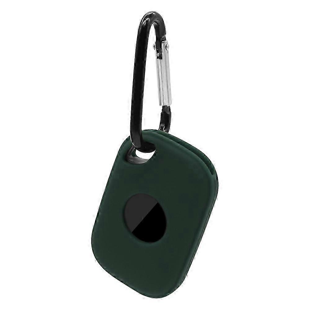 For Tile Pro (2024) Silicone Case Bluetooth Tracker Protective Cover with Hanging Buckle - Green