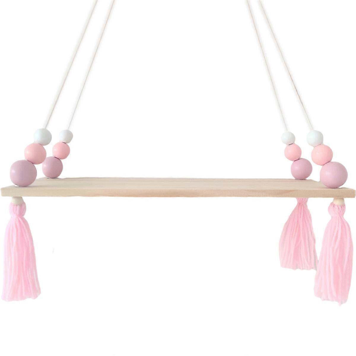 Wall Shelf Floating Wood Stand, Swing Hanging Shelf Board