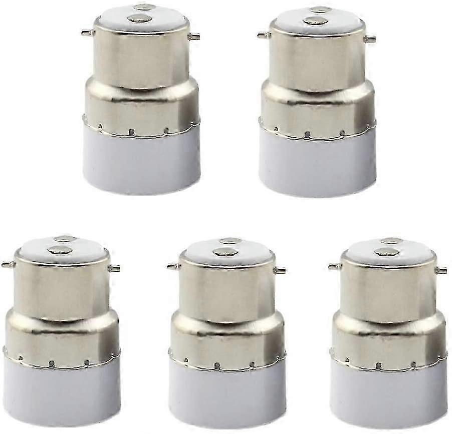 5 Pack B22 to E14 Bulb Socket Converter B22 Socket Switch to Standard E14 Adapter Lamp Holder