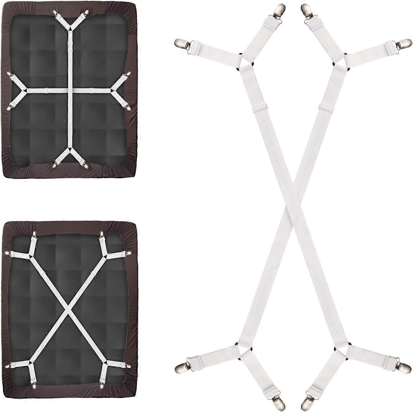 Sheet Keeper, Elastic, Adjustable, Triangular Design, Bed Fit