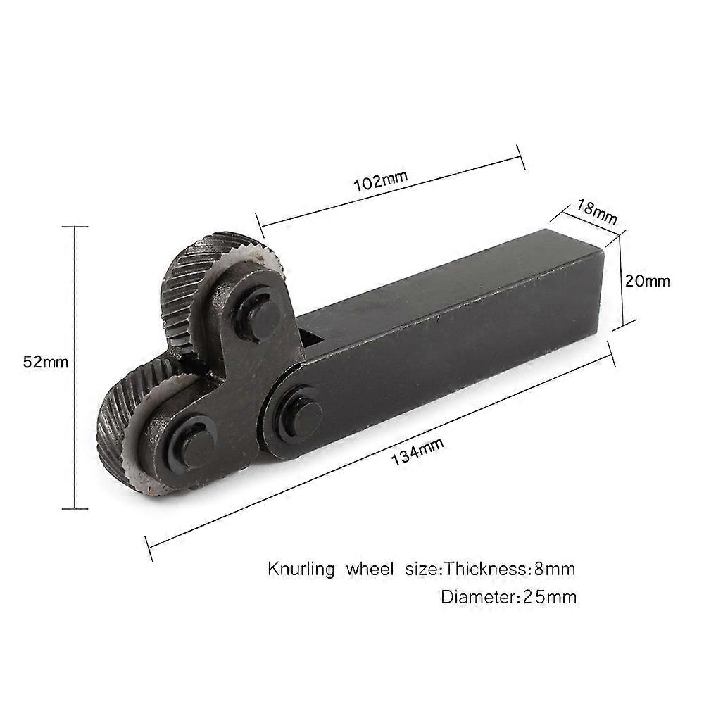 7pcs Steel Double Wheel Knurling Tool Set with 0.5mm, 1mm and 2mm Linear Pitch Knurl Wheel for Lathe