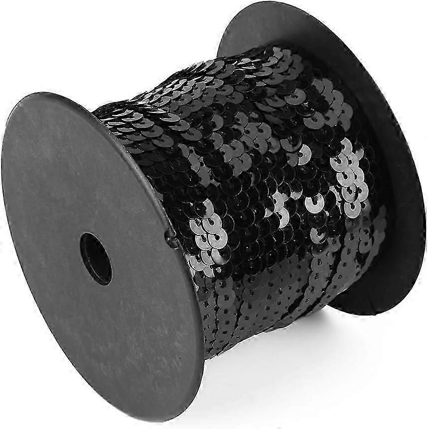100 Yards Sequins String, 6Mm Colorful Flat Round Paillette Spool Line Shiny