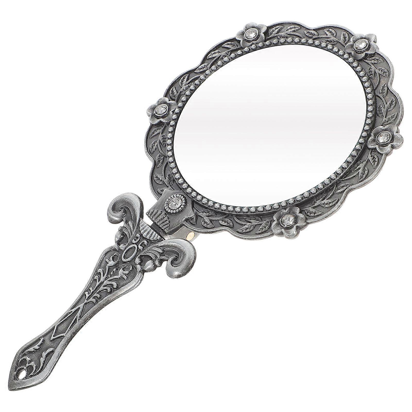 Crystal Mirror Handheld Cosmetic Mirror Portable Vanity Mirror Miroir pliant