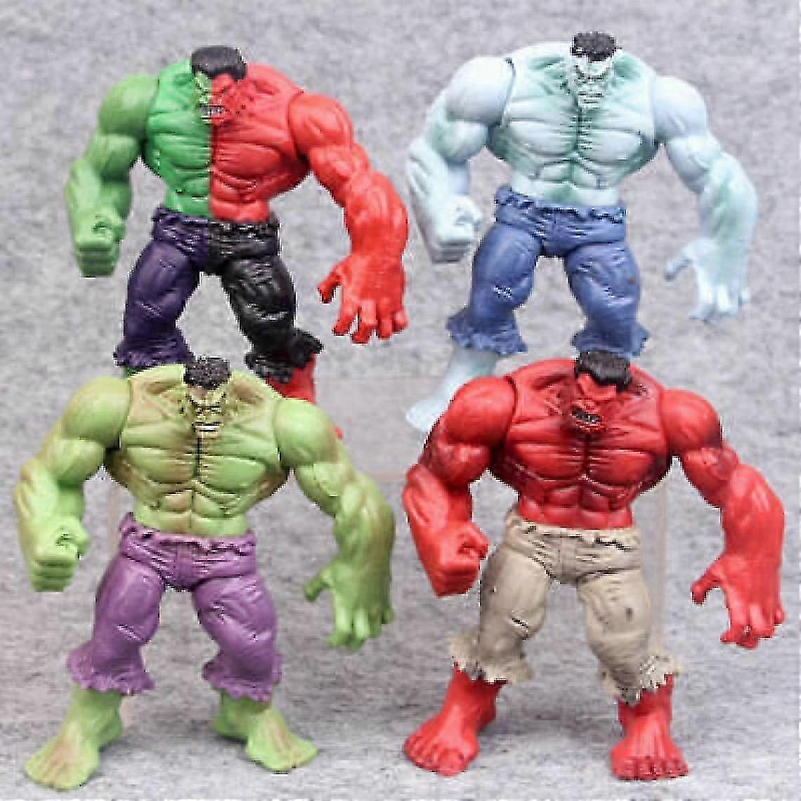 4PCS The Incredible Hulk Red, the legendary action character.(Colorful)